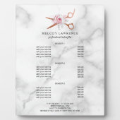 Plaque Photo Elégant ciseaux d'or rose cervices coiffeur (Devant)