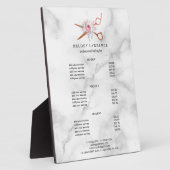 Plaque Photo Elégant ciseaux d'or rose cervices coiffeur (Côté)