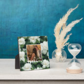 Plaque Photo Élégant classique vert botanique blanc floral (Insitu)