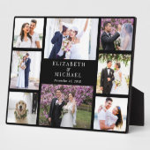 Plaque Photo Élégant Collage Photo Mariage noir (Côté)