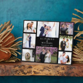 Plaque Photo Élégant Collage Photo Mariage noir (Côté)