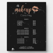 Plaque Photo Elegant copper rose gold lips and marble makeup (Devant)