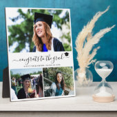 Plaque Photo Élégant diplôme 3 photo collage diplômé (Côté)