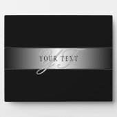 Plaque Photo Élégant écriture de script de monogramme modifiabl (Devant)