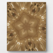 Plaque Photo Elégant Gold Brown Kaleidoscope Star Design (Devant)