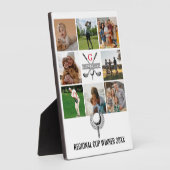 Plaque Photo Elégant Golf Monogramme Conception de collage (Côté)