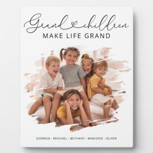 Plaque Photo Elégant Grand-parents Grand-enfants Photo