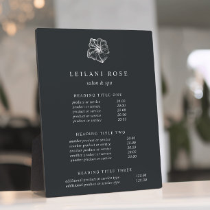 Plaque Photo Elégant Hibiscus Argent Prix / Services