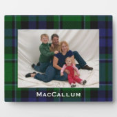 Plaque Photo Élégant Lit Bleu & Vert MacCallum Tartan Plaid (Devant)
