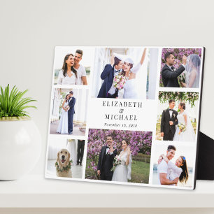 Plaque Photo Élégant Mariage photo Collage