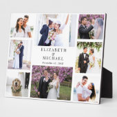 Plaque Photo Élégant Mariage photo Collage (Côté)