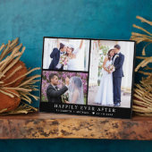 Plaque Photo Élégant mariés 3 Photo Collage Mariage noir (Côté)