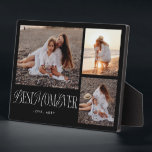 Plaque Photo Elégant meilleur maman jamais noir collage<br><div class="desc">Plaque de photo de jour de la mère élégante et unique avec 3 photos de la vôtre avec un texte typographique qui dit "meilleure maman jamais" dans un mélange de script et de police de serif. L'arrière - plan est noir.</div>