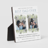 Plaque Photo Elegant Meilleur Papa Ever Father's Day Photo Coll (Recto)