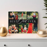 Plaque Photo Élégant Meilleur Papa Jamais Cinq Photo Collage No<br><div class="desc">Célébrez le meilleur papa de tous les temps avec un souvenir inoubliable de cinq photos ! Surprenez les meilleures données jamais avec un cadeau inoubliable qui capture des moments chéris et l'amour de sa famille. Notre élégante plaque photo de garde de script "Papa" peut être personnalisée avec cinq photos. Célébrez...</div>