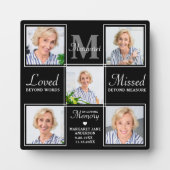 Plaque Photo Elegant Memorial 5 Photo Collage Remembrance  (Devant)