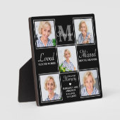 Plaque Photo Elegant Memorial 5 Photo Collage Remembrance  (Recto)