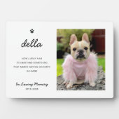 Plaque Photo Elegant Pet Memorial | Photo Keepsake (Devant)