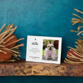 Plaque Photo Elegant Pet Memorial | Photo Keepsake (Côté)