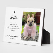 Plaque Photo Elegant Pet Memorial | Photo Keepsake (Côté)