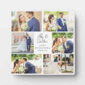 Plaque Photo Élégant photo de mariage récent Collage Mariage An (Devant)