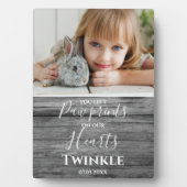 Plaque Photo Elégant Photo Pet Rabbit Memorial (Devant)