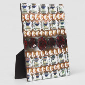 Plaque Photo Elégant pierres gemmes diamants perles rubis (Côté)