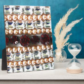 Plaque Photo Elégant pierres gemmes diamants perles rubis (Côté)