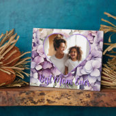 Plaque Photo Elegant pink purple watercolor hydrangeas (Côté)