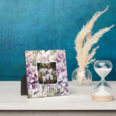 Plaque Photo Elegant pink purple watercolor hydrangeas (Insitu)