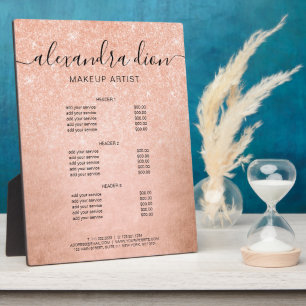 Plaque Photo Elégant rose parties scintillant de maquillage de