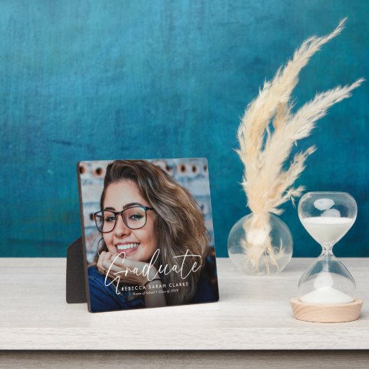 Plaque Photo Élégant Script Graduate Photoshop Keepsaké (Insitu)