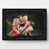 Plaque Photo Élégant Script Meilleur Papa Jamais Custom Photo K (Devant)