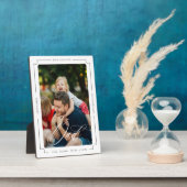 Plaque Photo Élégant Script Meilleur Papa Jamais Custom Photo K (Côté)