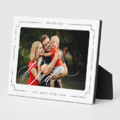 Plaque Photo Élégant Script Meilleur Papa Jamais Custom Photo K (Côté)