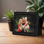 Plaque Photo Élégant Script Meilleur Père Jamais Garde Photo