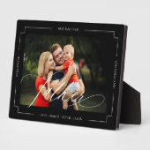 Plaque Photo Élégant Script Meilleur Père Jamais Garde Photo (Côté)