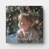 Plaque Photo Elegant Script Signature Name Photo (Devant)