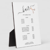 Plaque Photo Elégant service de ciseaux d'or rose moderne (Côté)