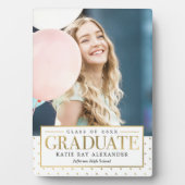 Plaque Photo Élégant Tag Graduation Photo Cadeau de bureau Plaq (Devant)