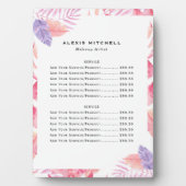 Plaque Photo Elégant Tropical Interior Designer Tarification (Devant)