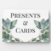 Plaque Photo Élégant vert botanique teals feuillage (Devant)