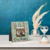 Plaque Photo Elégant vert fleurs sauvages d'aquarelle (Insitu)