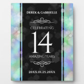Plaque Photo Élégante 14ème anniversaire du Mariage Opal (Devant)