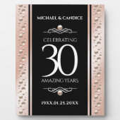 Plaque Photo Elégante 30ème Mariage Pearl Anniversaire de céléb (Devant)