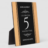 Plaque Photo Élégante 5ème anniversaire de Mariage de bois (Côté)