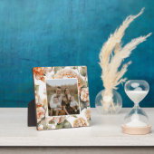 Plaque Photo Elégante aquarelle blanche vert orange boho (Insitu)