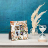 Plaque Photo Elégante aquarelle blanche vert orange boho (Insitu)