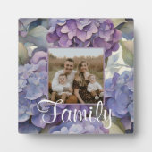 Plaque Photo Elégante aquarelle bleu violet poussiéreuse (Devant)