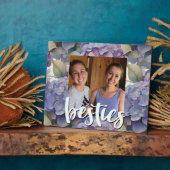 Plaque Photo Elégante aquarelle bleu violet poussiéreuse (Côté)